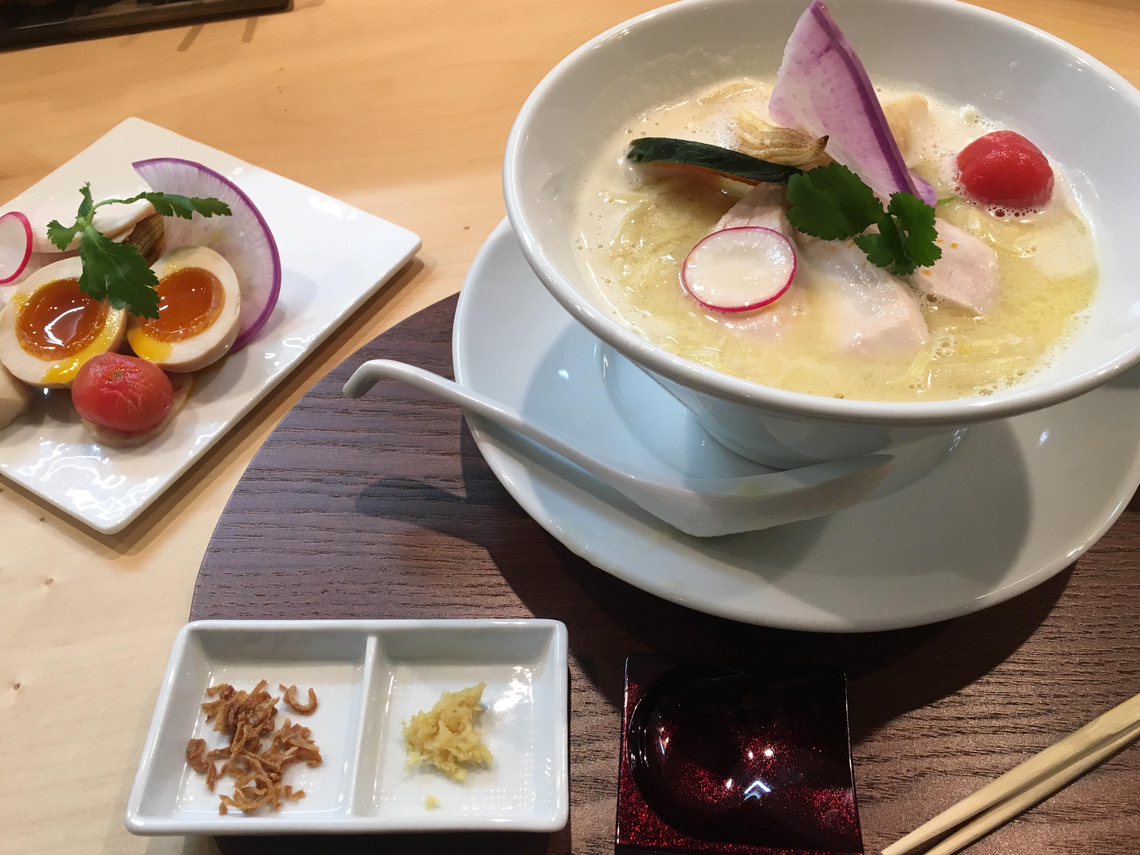 Chicken Pai-Tan Ramen with extra toppings
