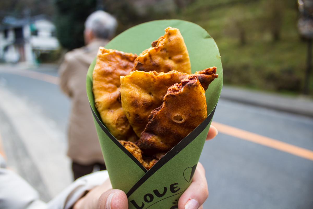 senbei rice crackers in kamakura